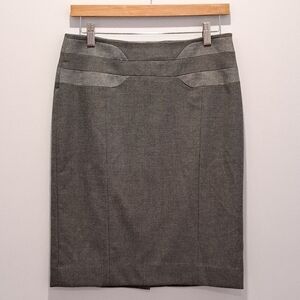 Le Chateau Gray Classic Corporate Minimalist Retro Pencil Skirt Womens 5/6